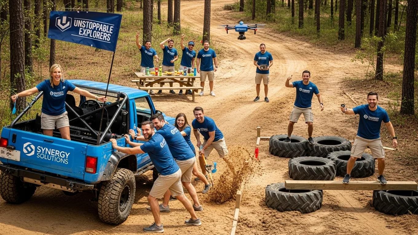 Corporate group in a themed off-road adventure in Scottsdale